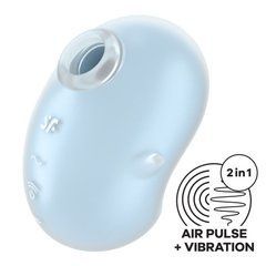 Вакуумний кліторальний стимулятор з вібрацією Satisfyer Cutie Ghost Blue