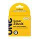 Презервативи ONE Super Studs, 3 шт, з точковим рельєфом, зі змазкою, паковання &mdash; картонна коробка