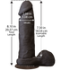 Фалоімітатор Doc Johnson The Realistic Cock 8 inch Black - ULTRASKYN, Vack-U-Lock, діаметр 5,1 см