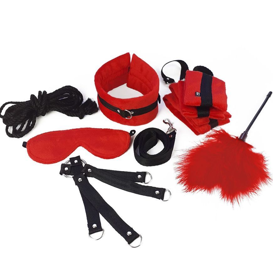 BDSM-набір Art of Sex &ndash; Soft Touch BDSM Set, червоний, 9 предметів