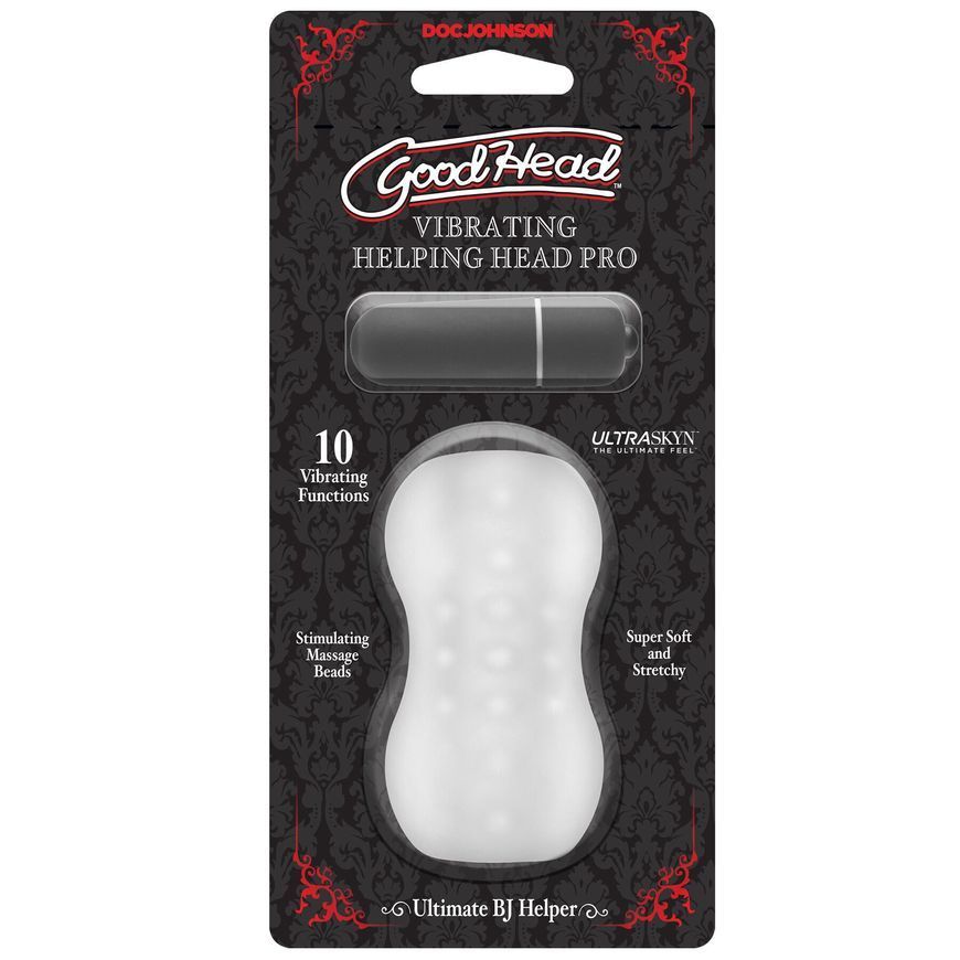 Мастурбатор Doc Johnson GoodHead - Vibrating Helping Head Pro - Frost