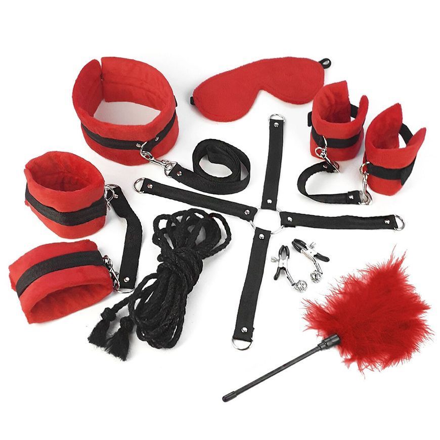 BDSM-набір Art of Sex &ndash; Soft Touch BDSM Set, червоний, 9 предметів