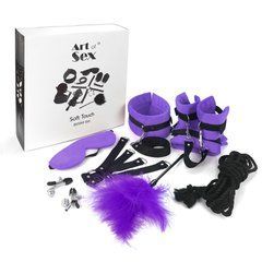 BDSM-набір Art of Sex &ndash; Soft Touch BDSM Set, фіолетовий, 9 предметів