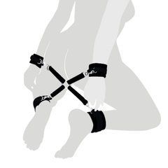 Хрестовина з натуральної шкіри Art of Sex &ndash; 4 Way Connector, чорний