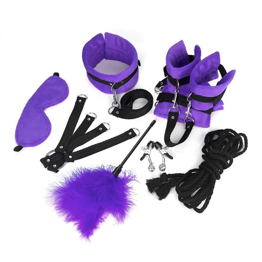 BDSM-набір Art of Sex &ndash; Soft Touch BDSM Set, фіолетовий, 9 предметів
