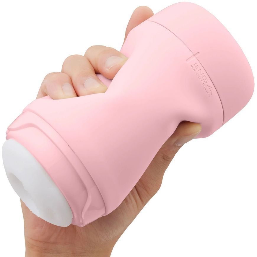 Мастурбатор TENGA PUFFY Strawberry Pink, ультрам&rsquo;який матеріал, багаторазовий, наскрізний
