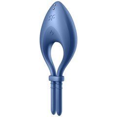 Ерекційне смарт віброкільце ласо з регулюванням розміру Satisfyer Bullseye Blue
