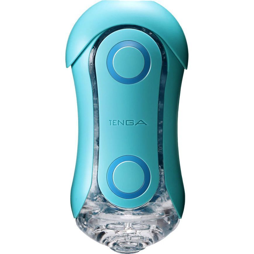 Мастурбатор Tenga Flip Orb &mdash; Ocean Blue, з можливістю зміни тиску та стимулювальними кульками всередині