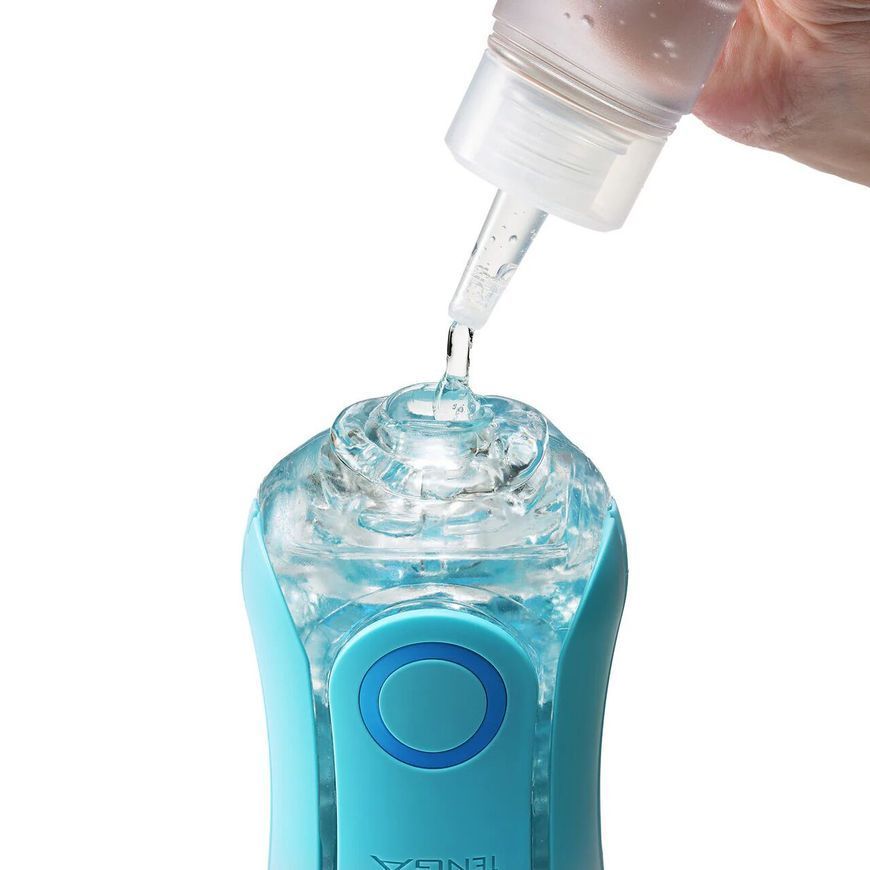 Мастурбатор Tenga Flip Orb &mdash; Ocean Blue, з можливістю зміни тиску та стимулювальними кульками всередині