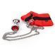 Наручники з металевою анальною пробкою Art of Sex Handcuffs with Metal Anal Plug size M Red