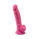 Фалоімітатор SilexD Johnny Pink Glow in the dark, двошаровий, силікон+Silexpan, діаметр 3,5см