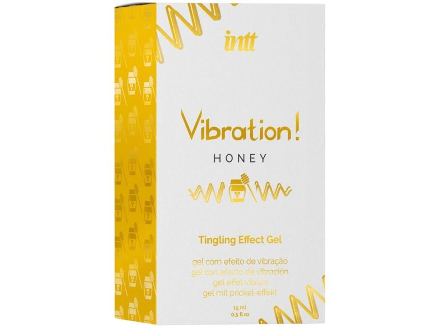 Рідкий вібратор Intt Vibration Honey (15 мл), густий гель, дуже смачний, діє до 30 хвилин