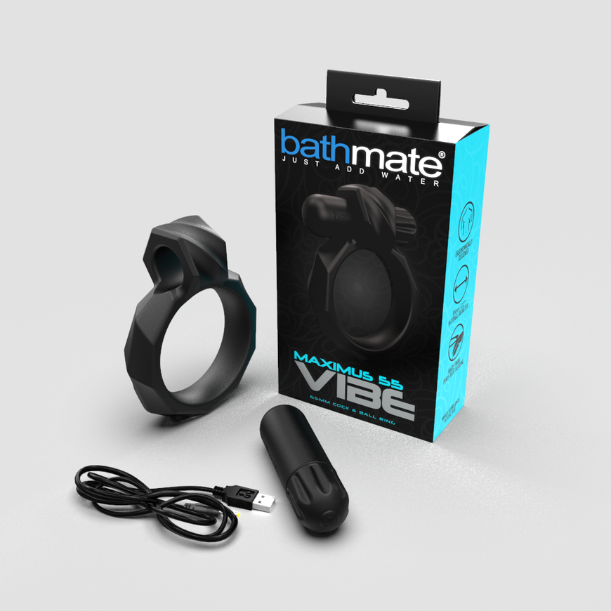 Ерекційне кільце з віброкулею Bathmate Maximus VIBE 55mm, перезаряджається