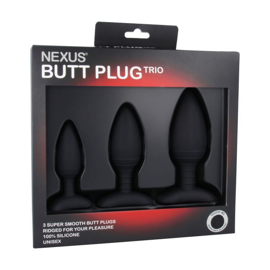 Набір анальних пробок Nexus Butt Plug Trio, макс. діаметр 3 см - 4 см - 5 см