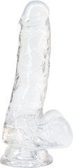 Фалоімітатор ADDICTION - Crystal Clear Dildo with Balls - 7"