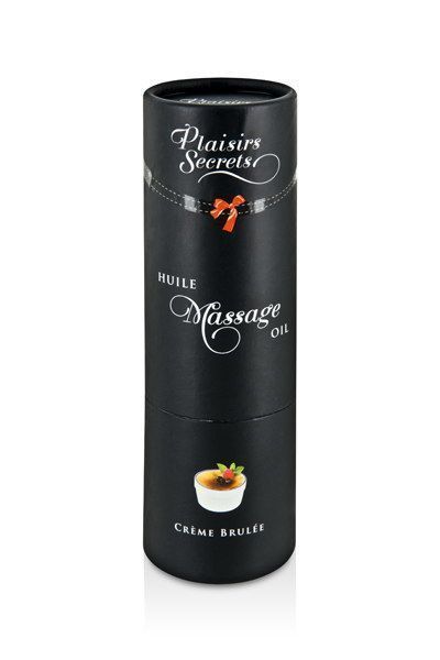 Масажна олія Plaisirs Secrets Creme Brulee (59 мл) з афродизіаками їстівна, подарункова упаковка