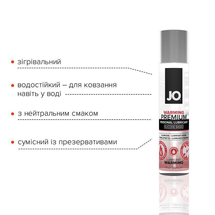 Розігрівальний лубрикант на силіконовій основі System JO PREMIUM &mdash; WARMING (30 мл)
