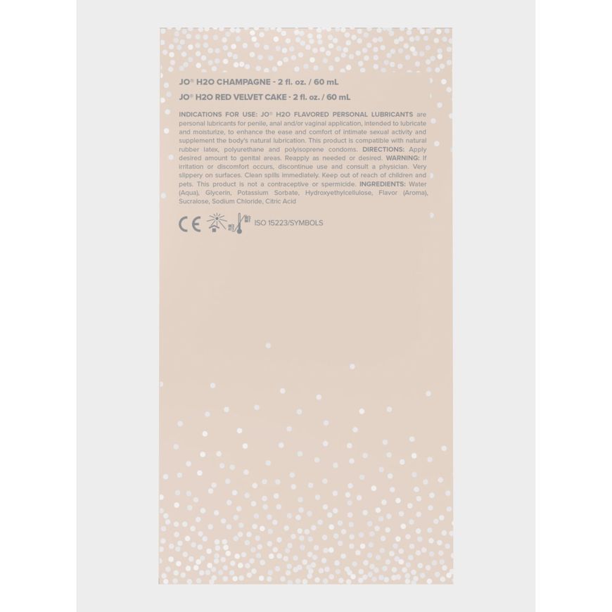 Набір смакових змазок JO Champagne & Red Velvet Cake (2&times;60 мл), Limited Edition