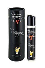Масажна олія Plaisirs Secrets Pina Colada (59 мл) з афродизіаками, їстівна, подарункова упаковка