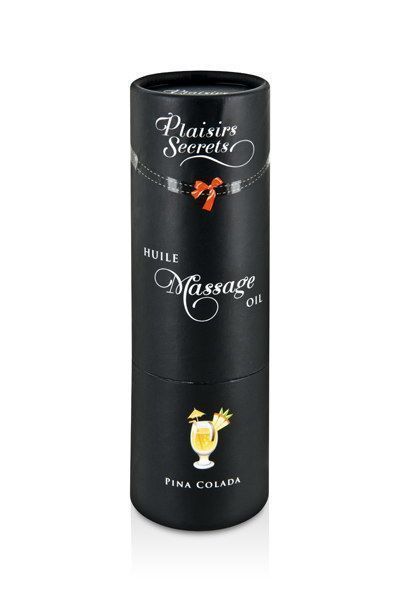 Масажна олія Plaisirs Secrets Pina Colada (59 мл) з афродизіаками, їстівна, подарункова упаковка
