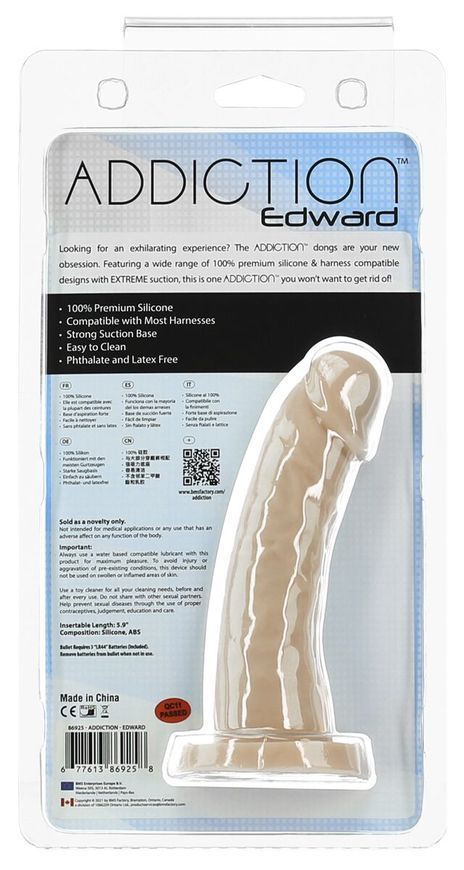 Фалоімітатор ADDICTION - Edward &ndash; 6&rdquo; Curved Dong