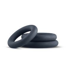 Набір ерекційних кілець Boners 3-Piece Cock Ring Set &ndash; Grey, 3; 3,3 та 4,4 см