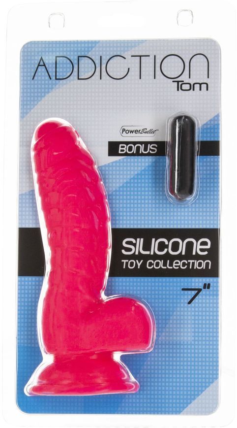 Фалоімітатор ADDICTION - Tom 7" Dildo With Balls - Pink