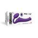 Безремневой страпон с вибрацией Strap-On-Me Vibrating Violet M диаметр 3,3см, пульт ДУ, регулируемый