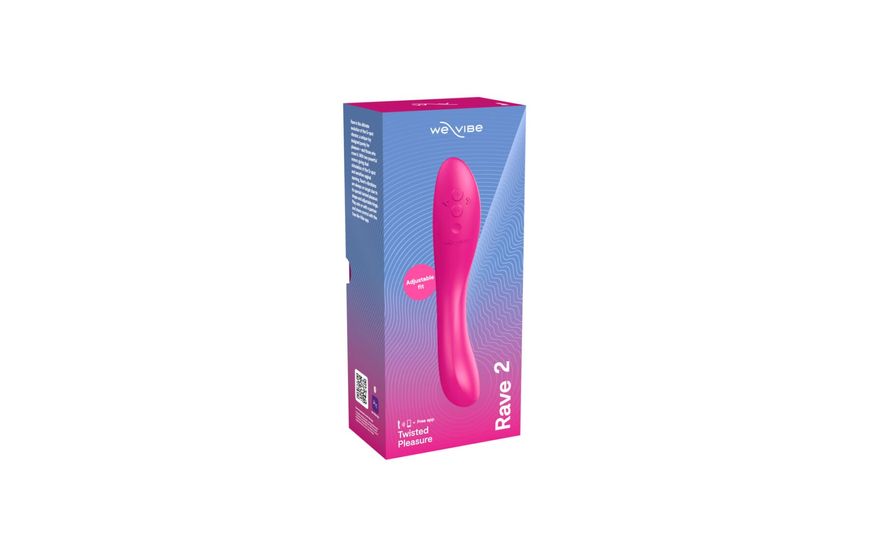 Смарт-вібратор We-Vibe Rave 2 Twisted Pleasure Pink, для точки G та входу в піхву, 2 мотори