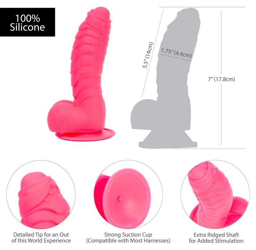 Фалоімітатор ADDICTION - Tom 7" Dildo With Balls - Pink