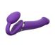 Безремневой страпон с вибрацией Strap-On-Me Vibrating Violet L, диаметр 3,7см, пульт ДУ, регулируемы