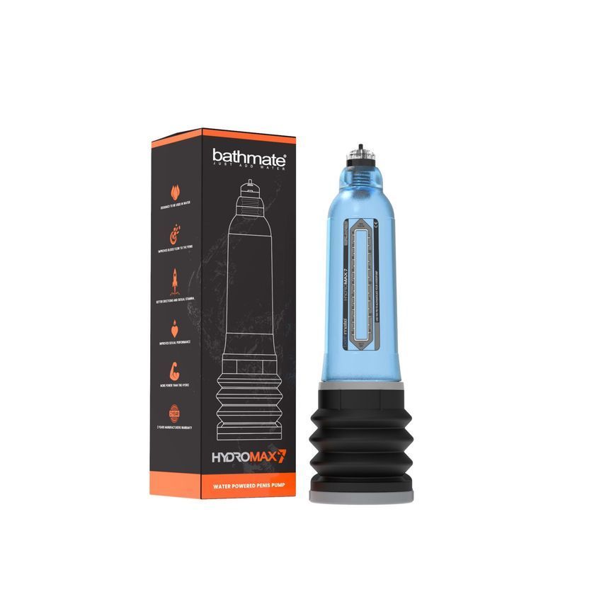 Гідро Bathmate Hydromax 7 Blue (X30), для члена довжиною від 12,5 до 18 см, діаметр до 5 см