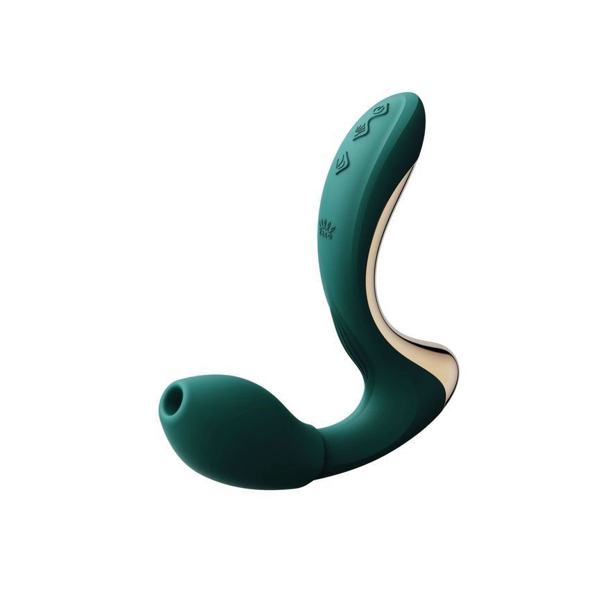Вібратор-пульсатор з вакуумною насадкою Zalo &ndash; Talis G-Spot PulseWave Vibrator Turquoise Green