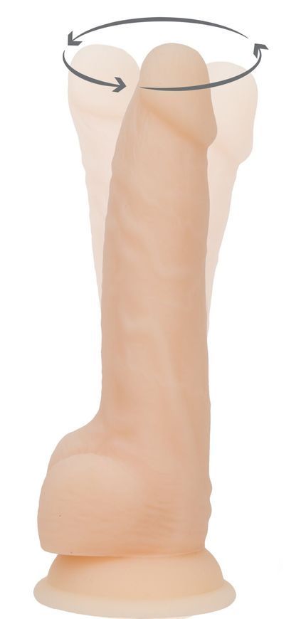 Фалоімітатор ADDICTION - Naked - 8" Rotating & Vibrating Dildo with Remote &ndash; Vanilla
