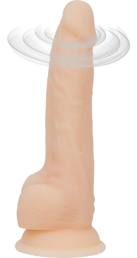 Фалоімітатор ADDICTION - Naked - 8" Rotating & Vibrating Dildo with Remote &ndash; Vanilla
