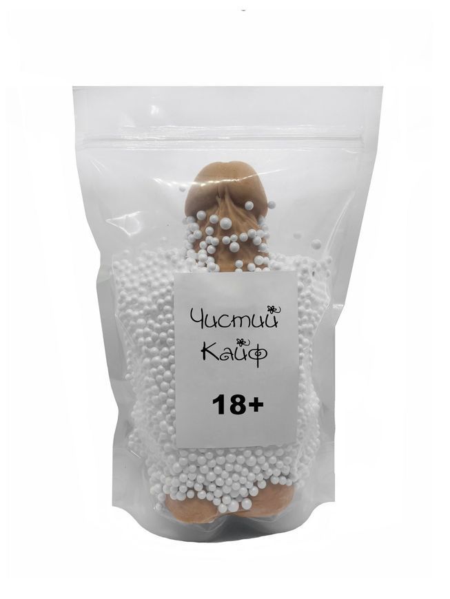 Крафтове мило-член із присоскою Чистый Кайф Brown size XL, натуральне