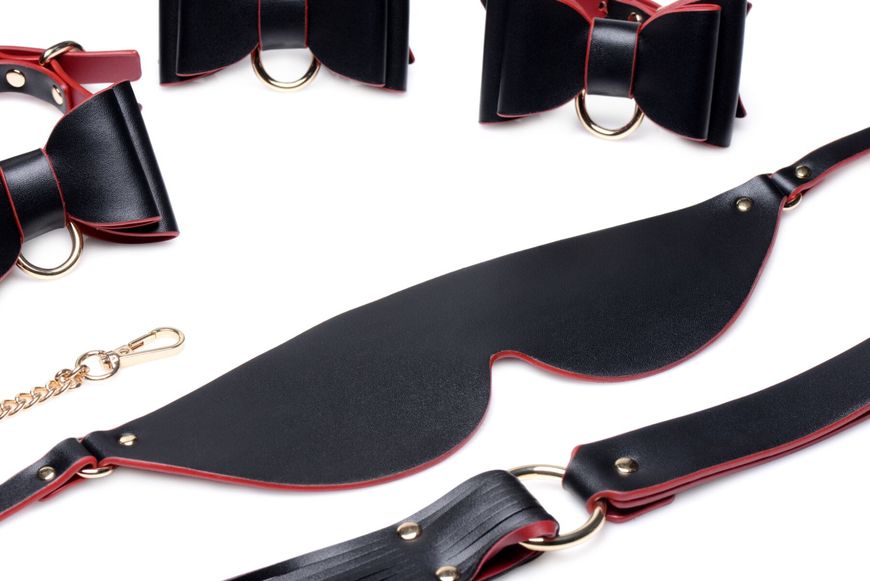 Набір БДСМ з дорожньою сумкою Master Series: Bow — Luxury BDSM Set With Travel Bag, 11 предметів