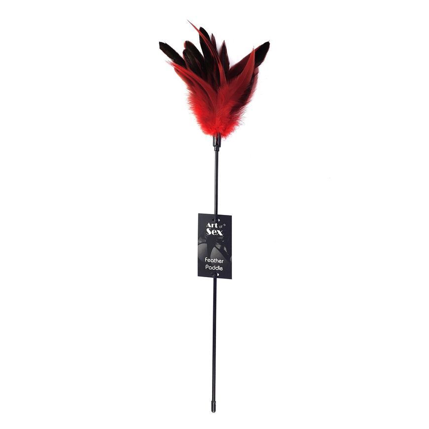 Лоскітка з пером півня Art of Sex &ndash; Feather Paddle, червона