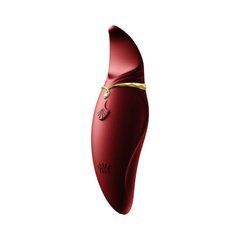 Вібратор 2в1 з язичком Zalo &mdash; Hero Wine Red, кристал Swarovski