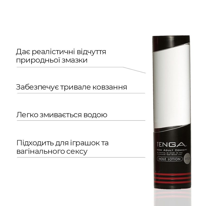 Охолоджувальний лубрикант Tenga Hole Lotion WILD (170 мл) з ментолом на водній основі, рідкий