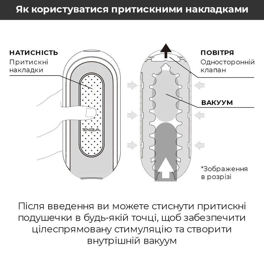 Мастурбатор Tenga Flip Zero Electronic Vibration Black, змінна інтенсивність, розкладний