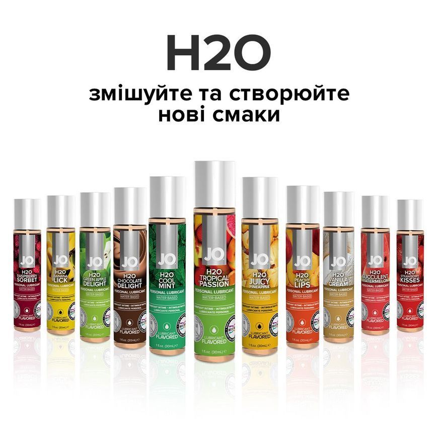 Змазка на водній основі System JO H2O &mdash; Tropical Passion (60 мл) без цукру, рослинний гліцерин