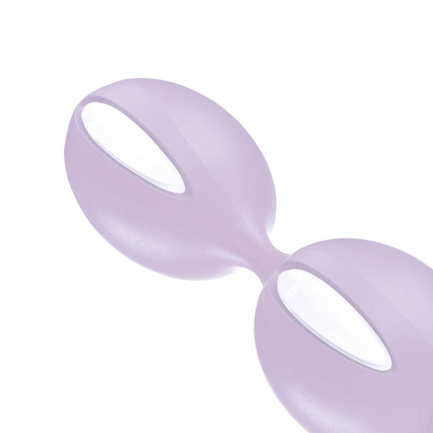 Вагінальні кульки Fun Factory SMARTBALLS DUO, бузково-білі, 2 шт, діаметр 3,2 та 3,6 см