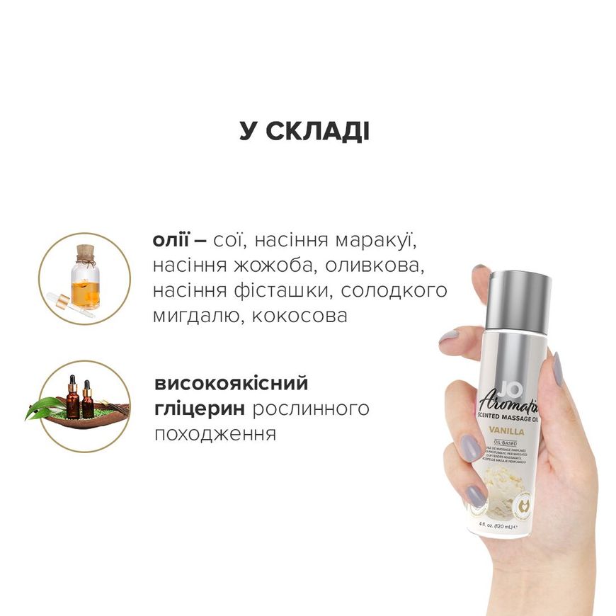 Натуральна масажна олія System JO Aromatix — Massage Oil — Vanilla 120 мл