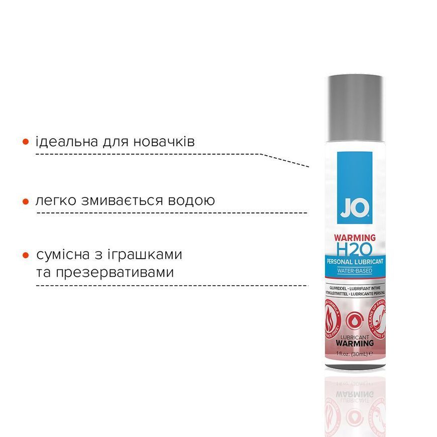 Зігрівальна змазка на водній основі System JO H2O WARMING (30 мл) з екстрактом перцевої м&rsquo;яти