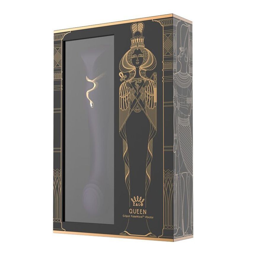 Смартвібратор 3в1 Zalo &mdash; Queen Set Twilight Purple, пульсівна перлина та вакуум, кристал Swarovski
