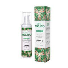 Масажна олія EXSENS Mojito 50мл розігріває, без цукру, без парабенів, їстівна