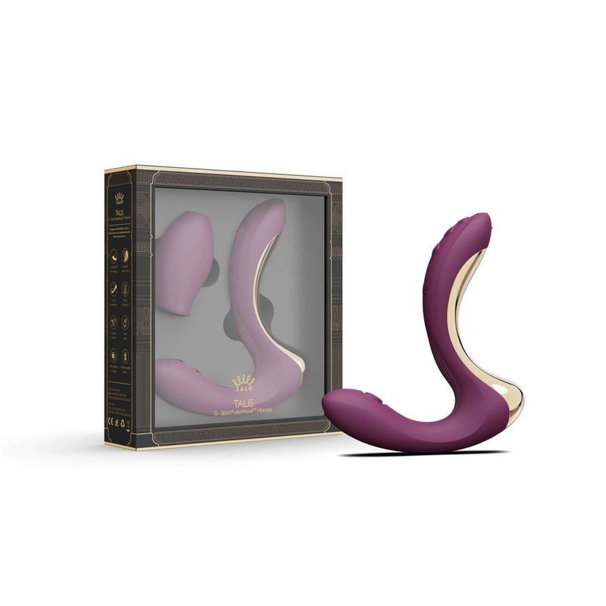 Вібратор-пульсатор з вакуумною насадкою Zalo &ndash; Talis G-Spot PulseWave Vibrator Velvet Purple