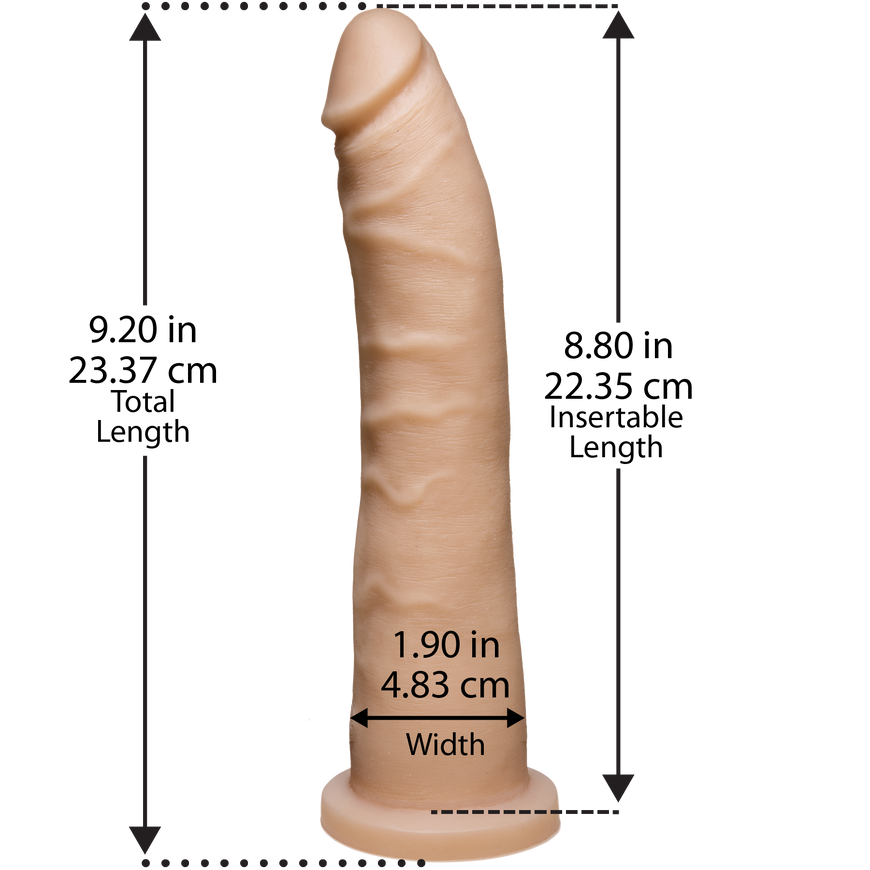 Фалоімітатор Doc Johnson Platinum TRUSKYN - The Tru Ride Slim 9 Inch, діаметр 4,6 см, двошаровий