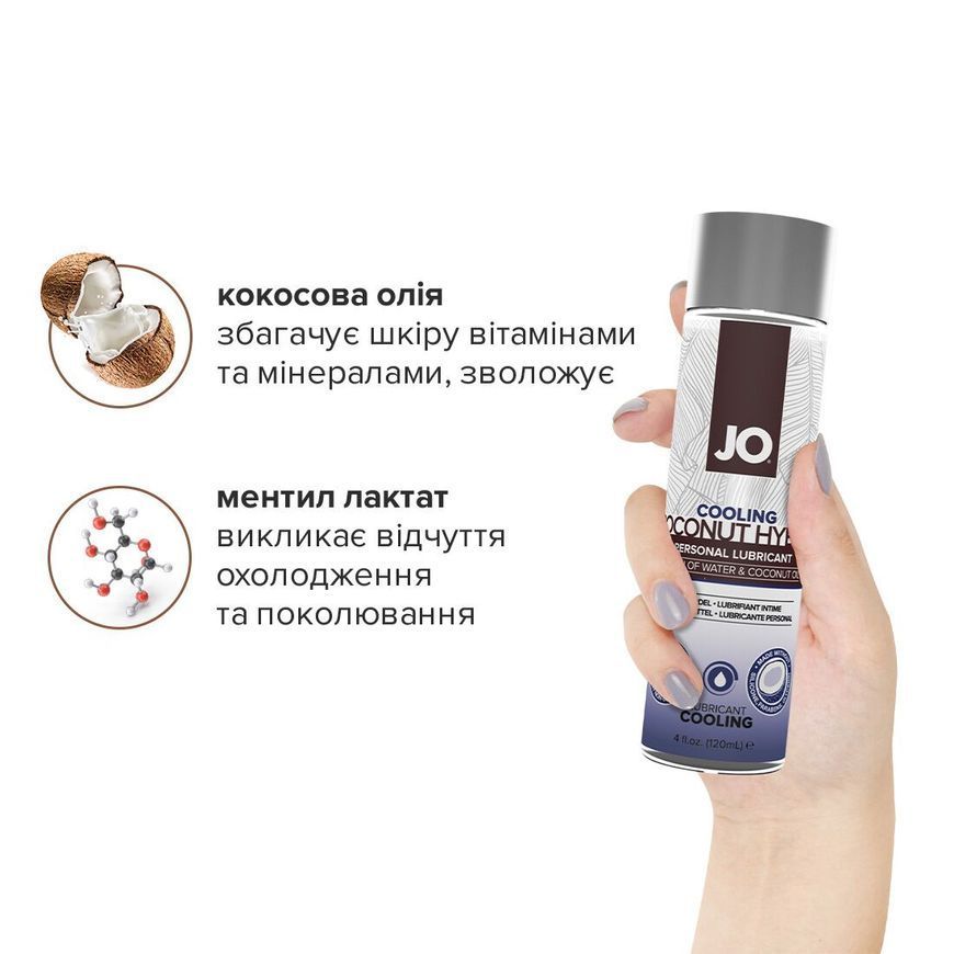 Лубрикант з кокосовою олією System JO SILICONE FREE HYBRID &mdash; COOLING 120 мл